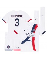 Paris Saint-Germain Presnel Kimpembe #3 Bortedraktsett Barn 2024-25 Korte ermer (+ bukser)